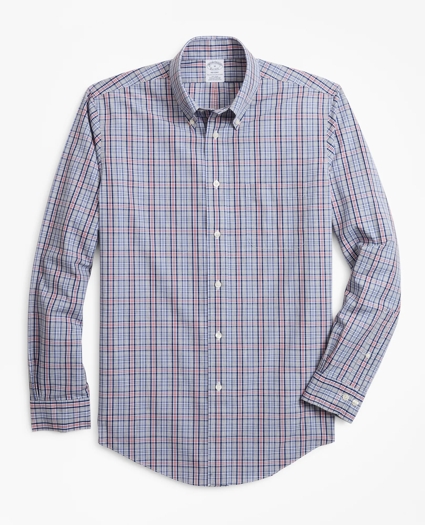 Regent Regular-Fit Sport Shirt, Non-Iron Heathered Check, image 1