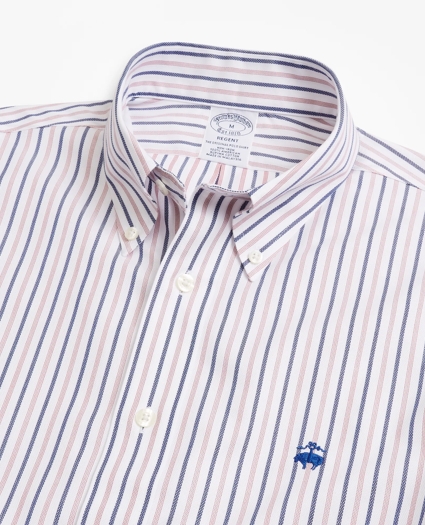 Regent Regular-Fit Sport Shirt, Non-Iron Stripe Dobby, image 2