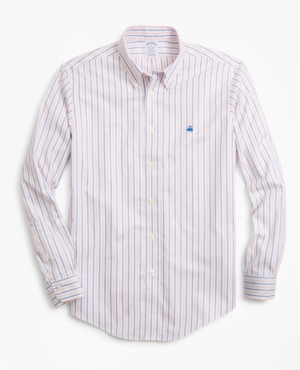 Regent Regular-Fit Sport Shirt, Non-Iron Stripe Dobby, image 1
