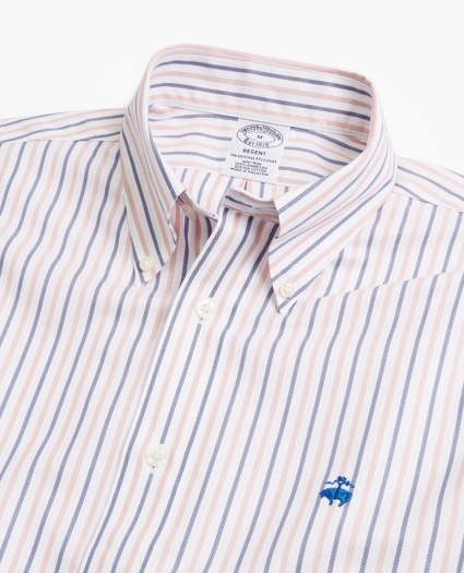 Regent Regular-Fit Sport Shirt, Non-Iron Stripe Dobby, image 2
