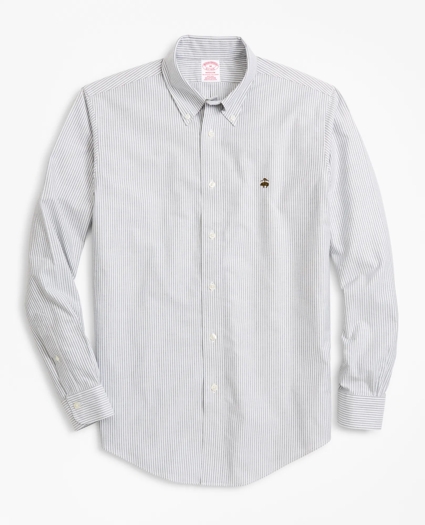 Non-Iron Madison Fit Heathered Stripe Sport Shirt, image 1