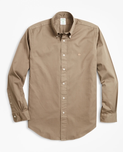 Milano Fit Garment-Dyed Twill Sport Shirt, image 1