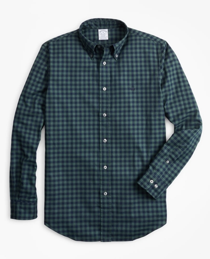 Regent Regular-Fit Brushed Gingham Sport Shirt, image 1