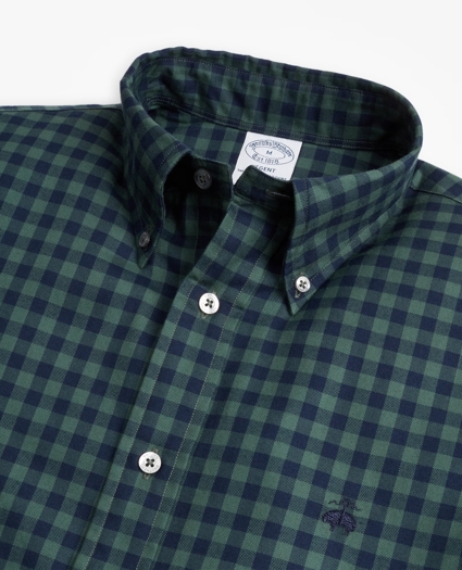 Regent Regular-Fit Brushed Gingham Sport Shirt, image 2
