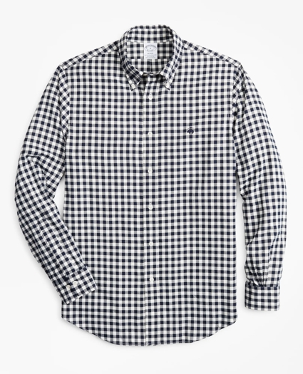 Regent Regular-Fit Brushed Gingham Sport Shirt, image 1
