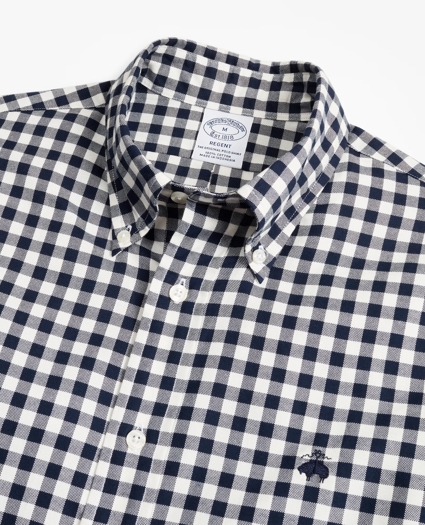 Regent Regular-Fit Brushed Gingham Sport Shirt, image 2
