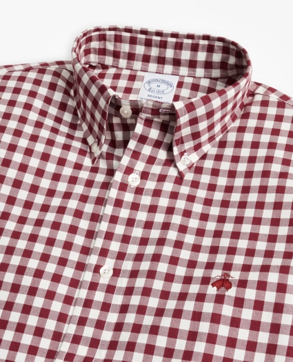 Regent Regular-Fit Brushed Gingham Sport Shirt, image 2