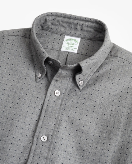 Milano Fit Dot Print Flannel Sport Shirt, image 2