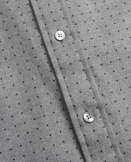 Milano Fit Dot Print Flannel Sport Shirt, image 3