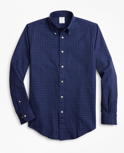 Milano Fit Dot Print Flannel Sport Shirt, image 1