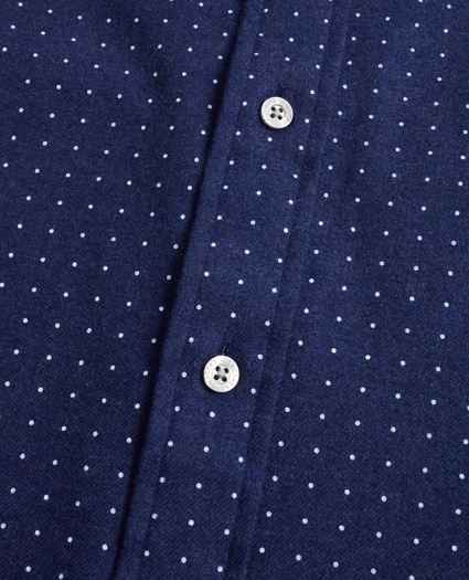 Milano Fit Dot Print Flannel Sport Shirt, image 3