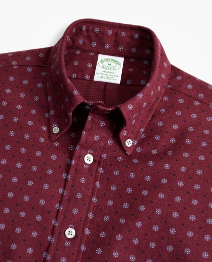 Milano Fit Foulard Print Flannel Sport Shirt, image 2