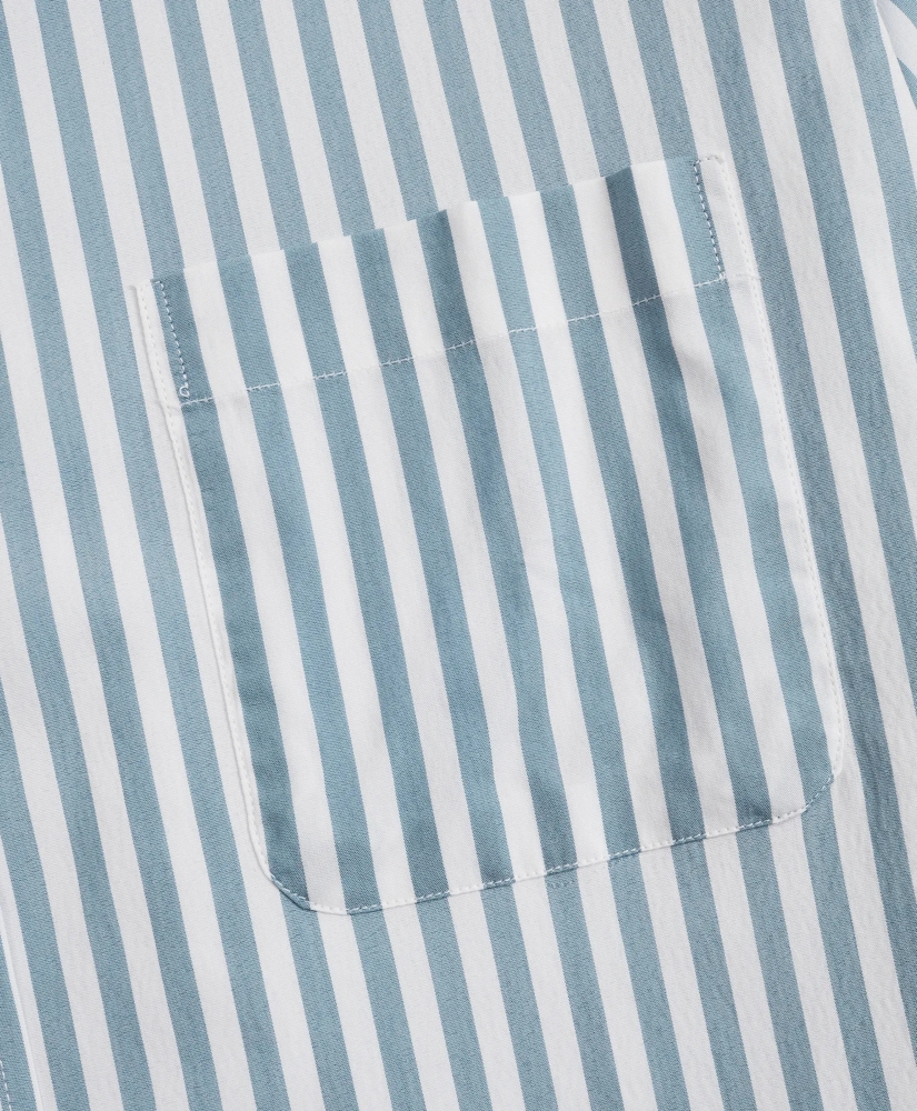 Regent Regular-Fit  Sport Shirt, Brooks Brothers Stretch Performance Series with COOLMAX®, Stripe, image 3