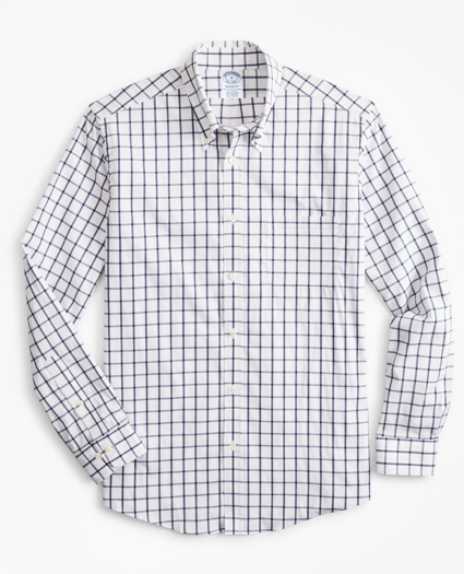 Regent Regular-Fit  Sport Shirt, Brooks Brothers Stretch Performance Series with COOLMAX®, Windowpane, image 1