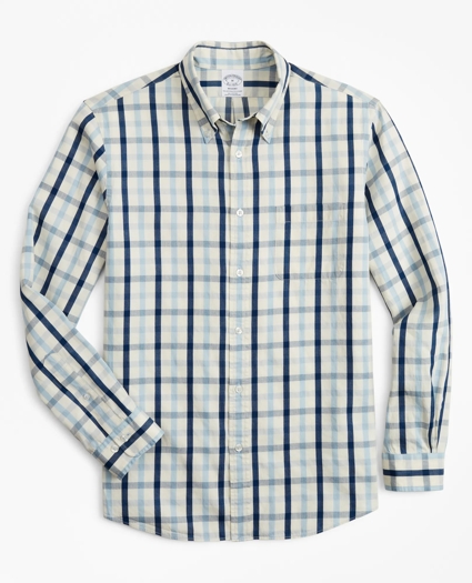 Regent Regular-Fit Sport Shirt, Indigo Multi-Gingham, image 1
