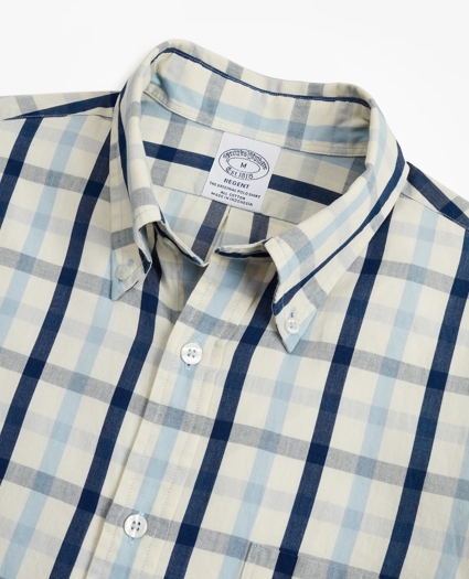 Regent Regular-Fit Sport Shirt, Indigo Multi-Gingham, image 2