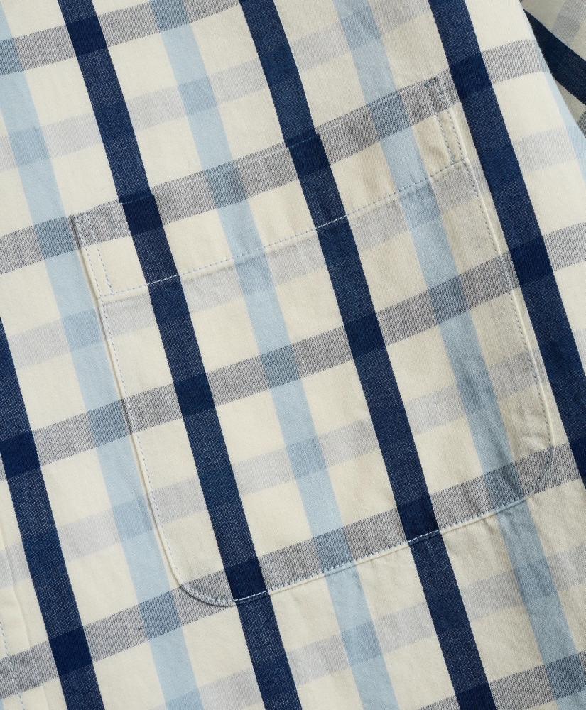 Regent Regular-Fit Sport Shirt, Indigo Multi-Gingham, image 3
