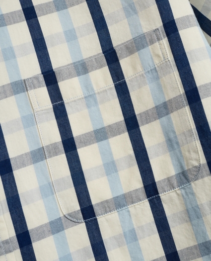 Regent Regular-Fit Sport Shirt, Indigo Multi-Gingham, image 3