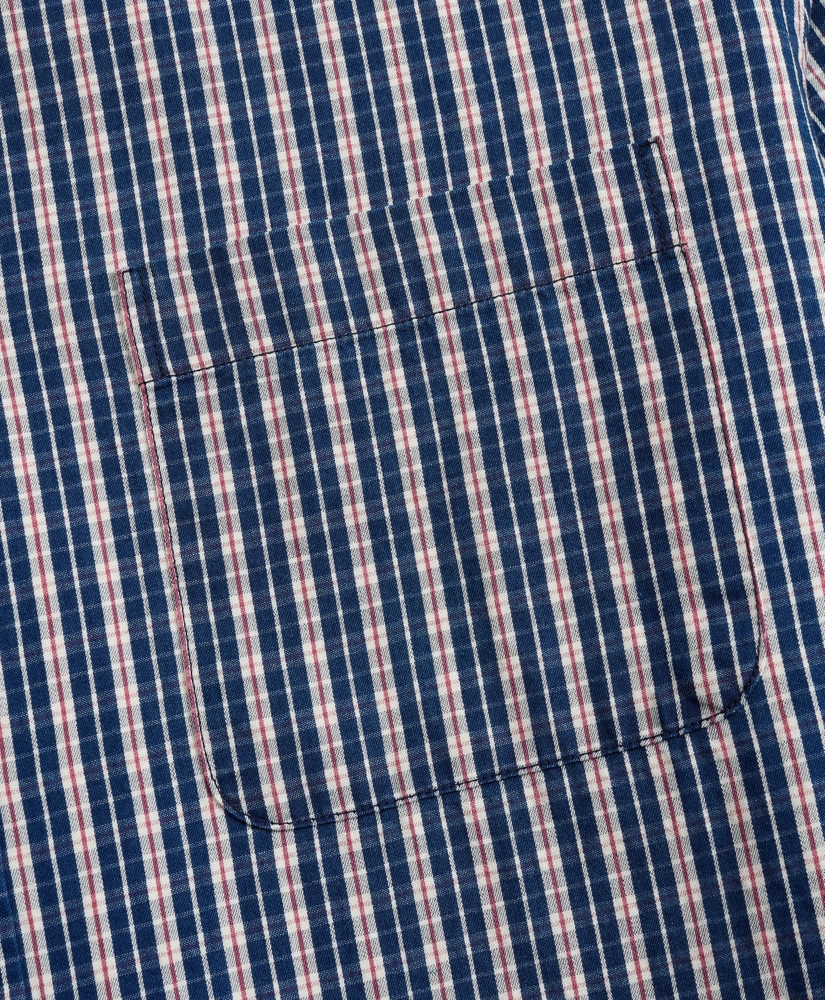 Regent Regular-Fit Sport Shirt, Indigo Micro-Check, image 3