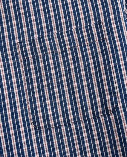 Regent Regular-Fit Sport Shirt, Indigo Micro-Check, image 3