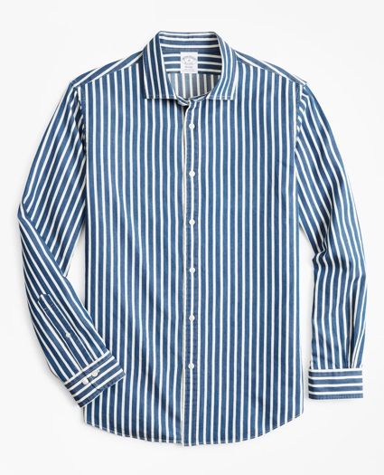 Regent Regular-Fit Sport Shirt, Indigo Stripe, image 1