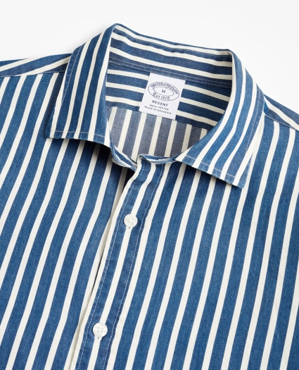 Regent Regular-Fit Sport Shirt, Indigo Stripe, image 2