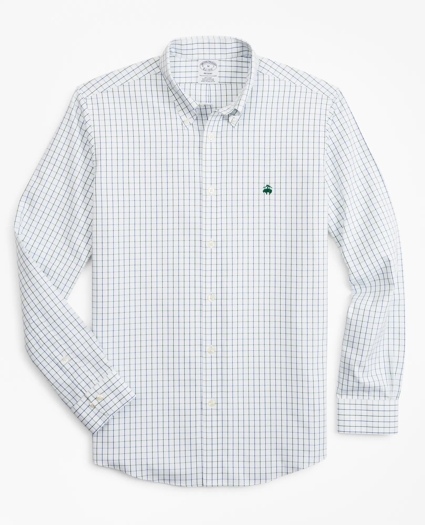 Stretch Regent Regular-Fit Sport Shirt, Non-Iron Windowpane, image 1