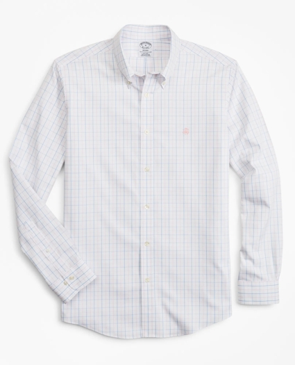 Stretch Regent Regular-Fit Sport Shirt, Non-Iron Windowpane, image 1