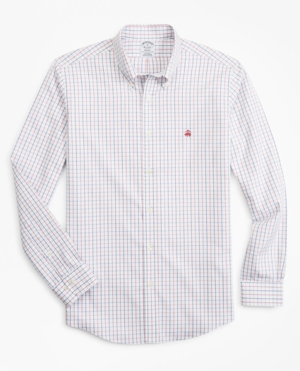 Stretch Regent Regular-Fit Sport Shirt, Non-Iron Windowpane, image 1