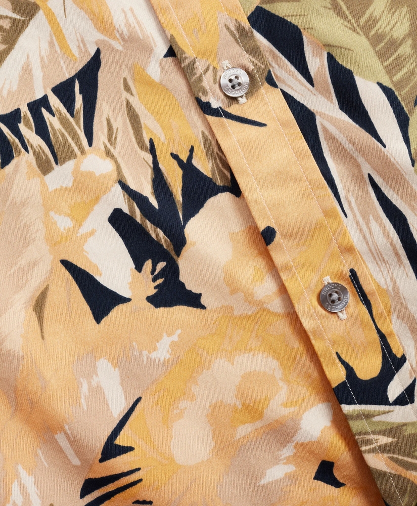 Milano Slim-Fit Sport Shirt, Tropical Print, image 3