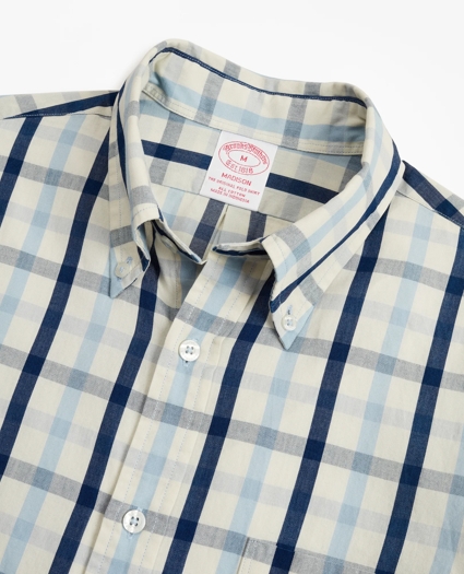 Madison Relaxed-Fit Sport Shirt, Indigo Multi-Gingham, image 2