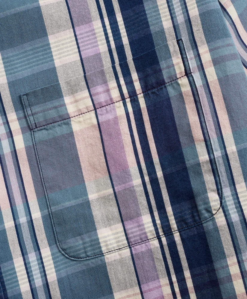 Madison Relaxed-Fit Sport Shirt, Indigo Multi-Plaid, image 3