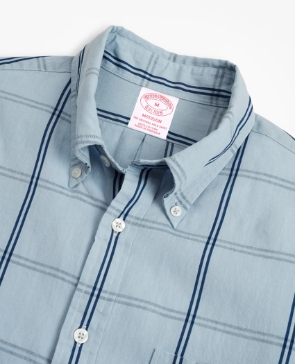 Madison Relaxed-Fit Sport Shirt, Indigo Windowpane, image 2