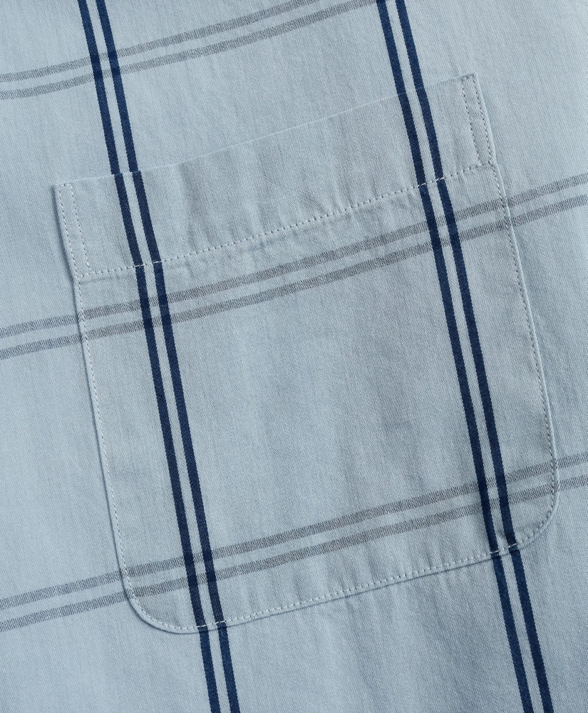 Madison Relaxed-Fit Sport Shirt, Indigo Windowpane, image 3