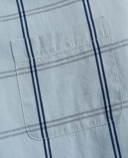 Madison Relaxed-Fit Sport Shirt, Indigo Windowpane, image 3