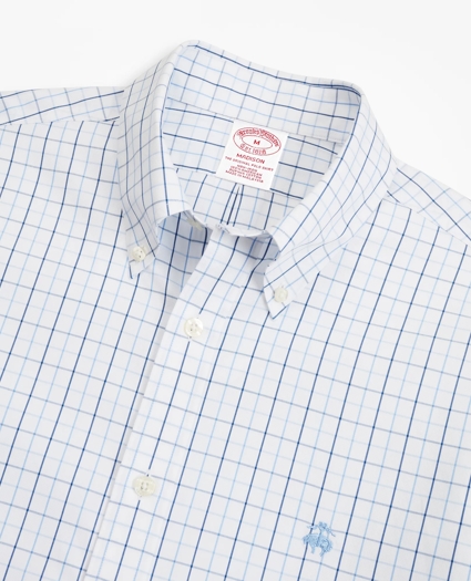 Stretch Madison Relaxed-Fit Sport Shirt, Non-Iron Windowpane, image 2