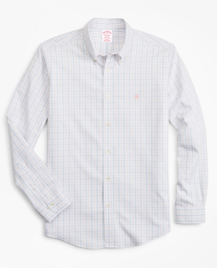 Stretch Madison Relaxed-Fit Sport Shirt, Non-Iron Windowpane, image 1