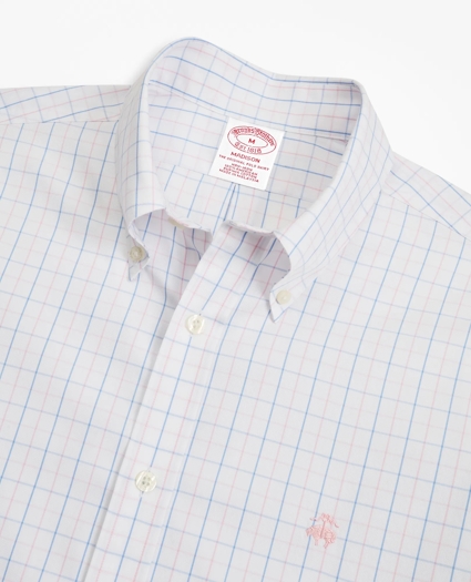 Stretch Madison Relaxed-Fit Sport Shirt, Non-Iron Windowpane, image 2