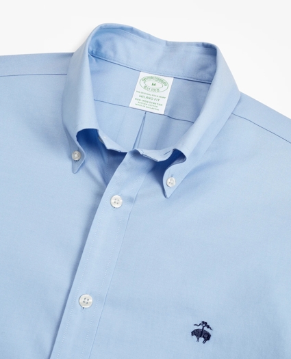 Stretch Milano Slim-Fit Sport Shirt, Non-Iron, image 2