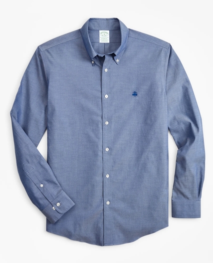 Stretch Milano Slim-Fit Sport Shirt, Non-Iron, image 1