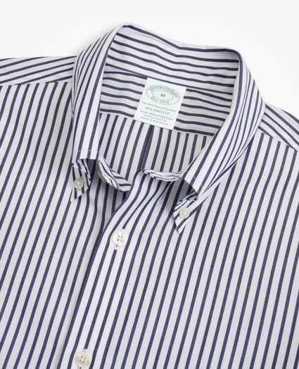 Stretch Milano Slim-Fit Sport Shirt, Non-Iron Candy Stripe, image 2