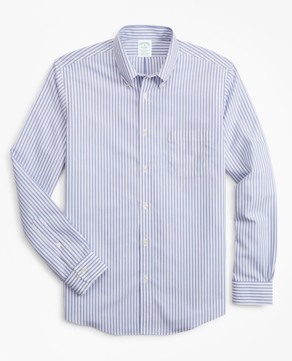 Stretch Milano Slim-Fit Sport Shirt, Non-Iron Candy Stripe, image 1