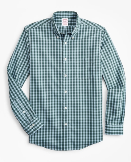 Stretch Madison Relaxed-Fit Sport Shirt, Non-Iron Gingham, image 1
