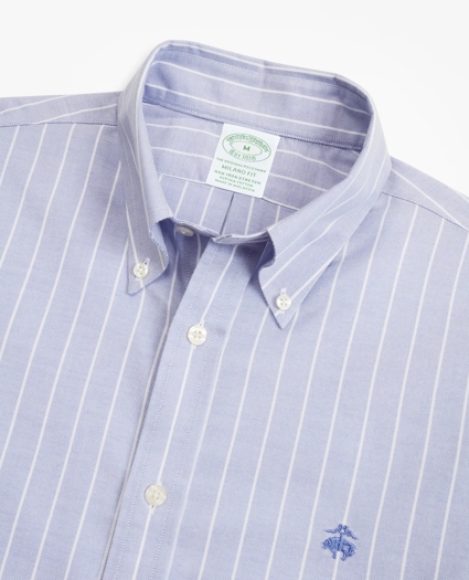 Stretch Milano Slim-Fit Sport Shirt, Non-Iron Stripe, image 2