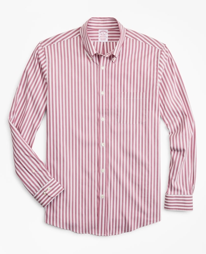 Madison Relaxed-Fit Sport Shirt, Brooks Brothers Stretch Performance Series with COOLMAX®, Stripe, image 1