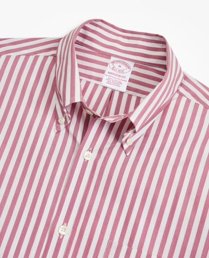 Madison Relaxed-Fit Sport Shirt, Brooks Brothers Stretch Performance Series with COOLMAX®, Stripe, image 2