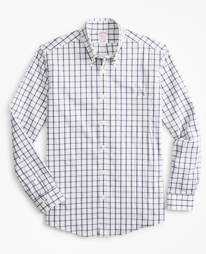Madison Relaxed-Fit Sport Shirt, Brooks Brothers Stretch Performance Series with COOLMAX®, Windowpane, image 1