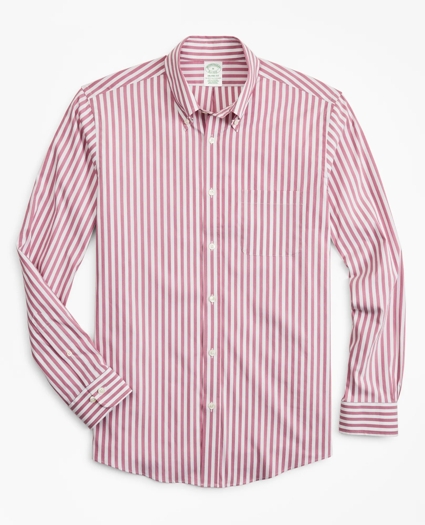 Milano Slim-Fit Sport Shirt, Brooks Brothers Stretch Performance Series with COOLMAX®, Stripe, image 1