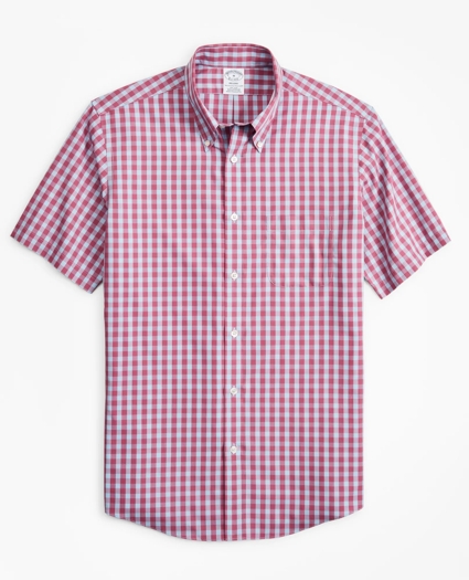 Stretch Regent Regular-Fit  Sport Shirt, Non-Iron Short-Sleeve Gingham, image 1