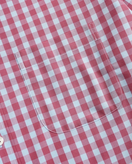 Stretch Regent Regular-Fit  Sport Shirt, Non-Iron Short-Sleeve Gingham, image 3